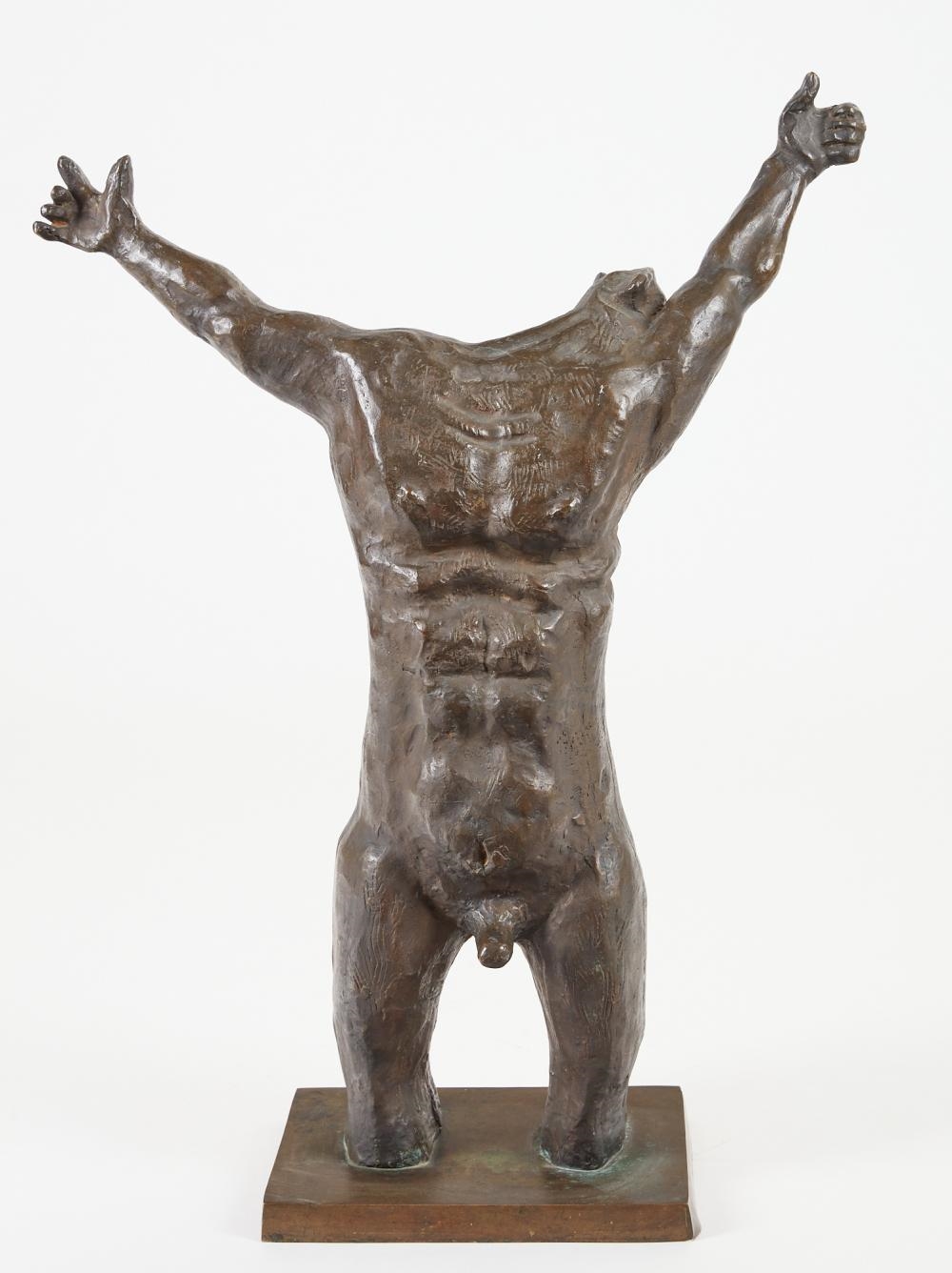 Artwork by Francisco Stockinger, torso, Made of patinated bronze