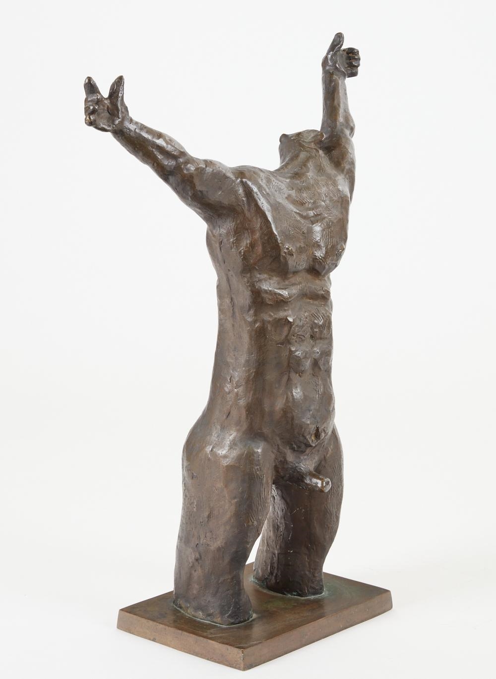 Artwork by Francisco Stockinger, torso, Made of patinated bronze