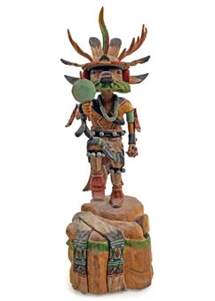 Milton Howard Wood Deer Kachina Doll - Milton Howard
