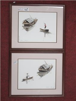 Chinese Junk scenes - Chan Shu Hong