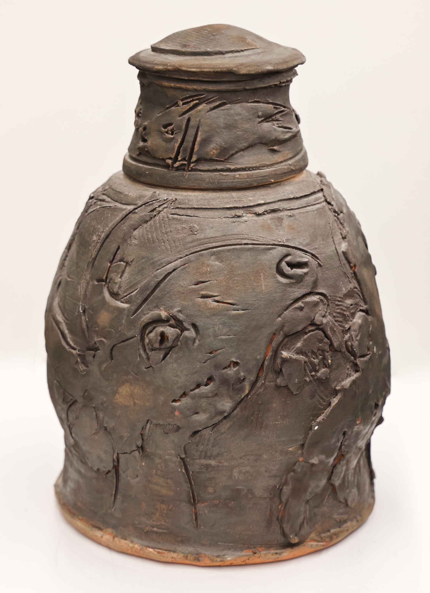 Ron Meyers | Ron Meyers Large Animal Jar Earthenware | MutualArt