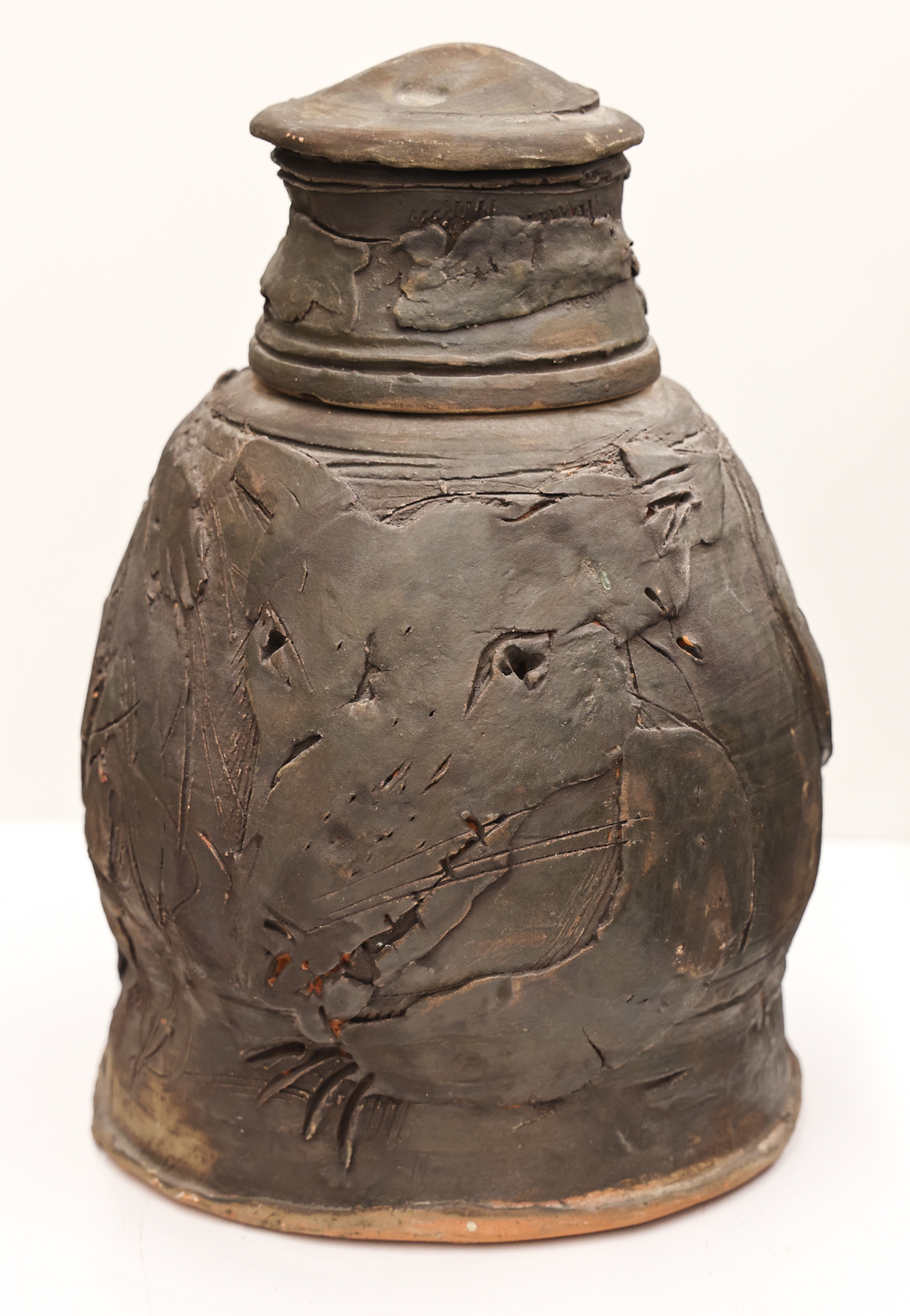 Ron Meyers | Ron Meyers Large Animal Jar Earthenware | MutualArt