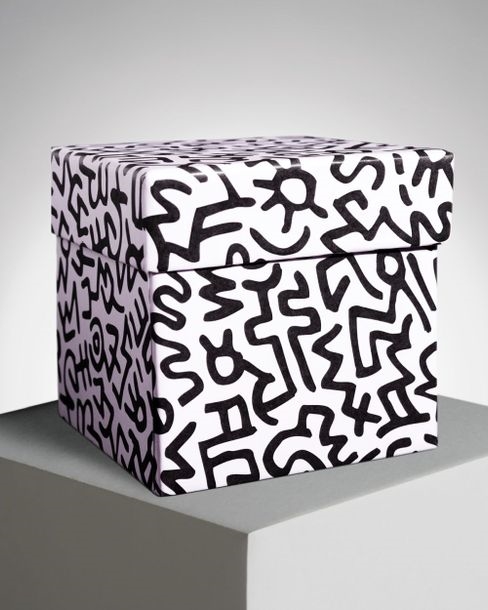 Keith Haring | Gold Pattern Heart | MutualArt