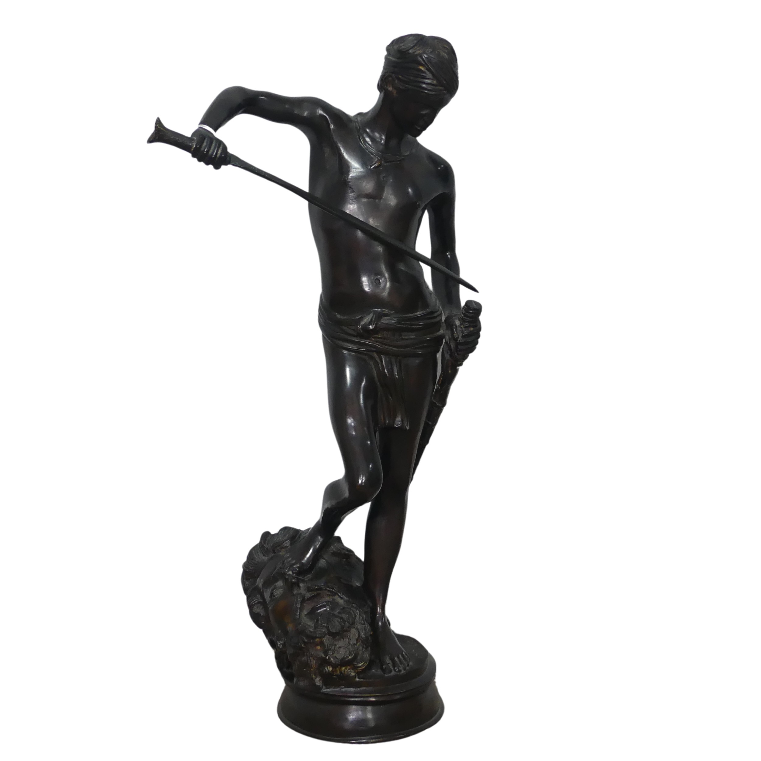 Marius-Jean-Antonin Mercié | David Vainqueur de Goliath | MutualArt