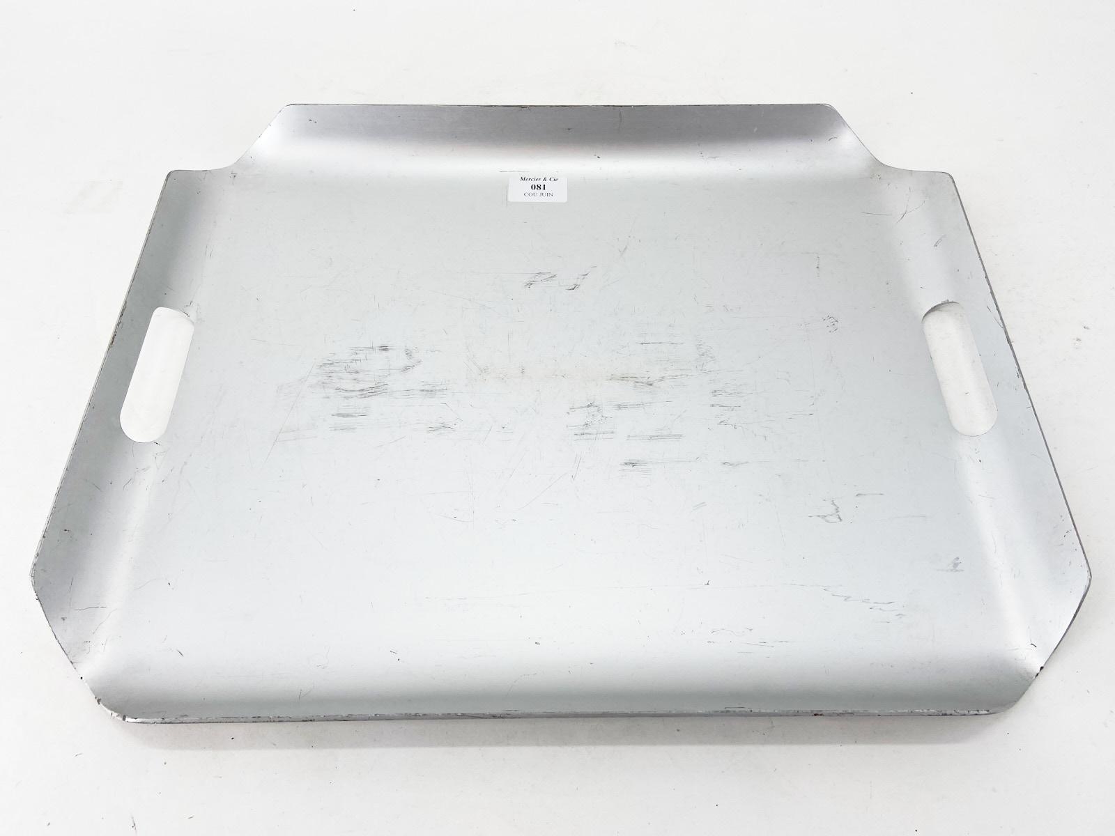 Assiette Décorative Carrée 25x25cm Aluminium Argenté - Plateau Service Et Décoration Table