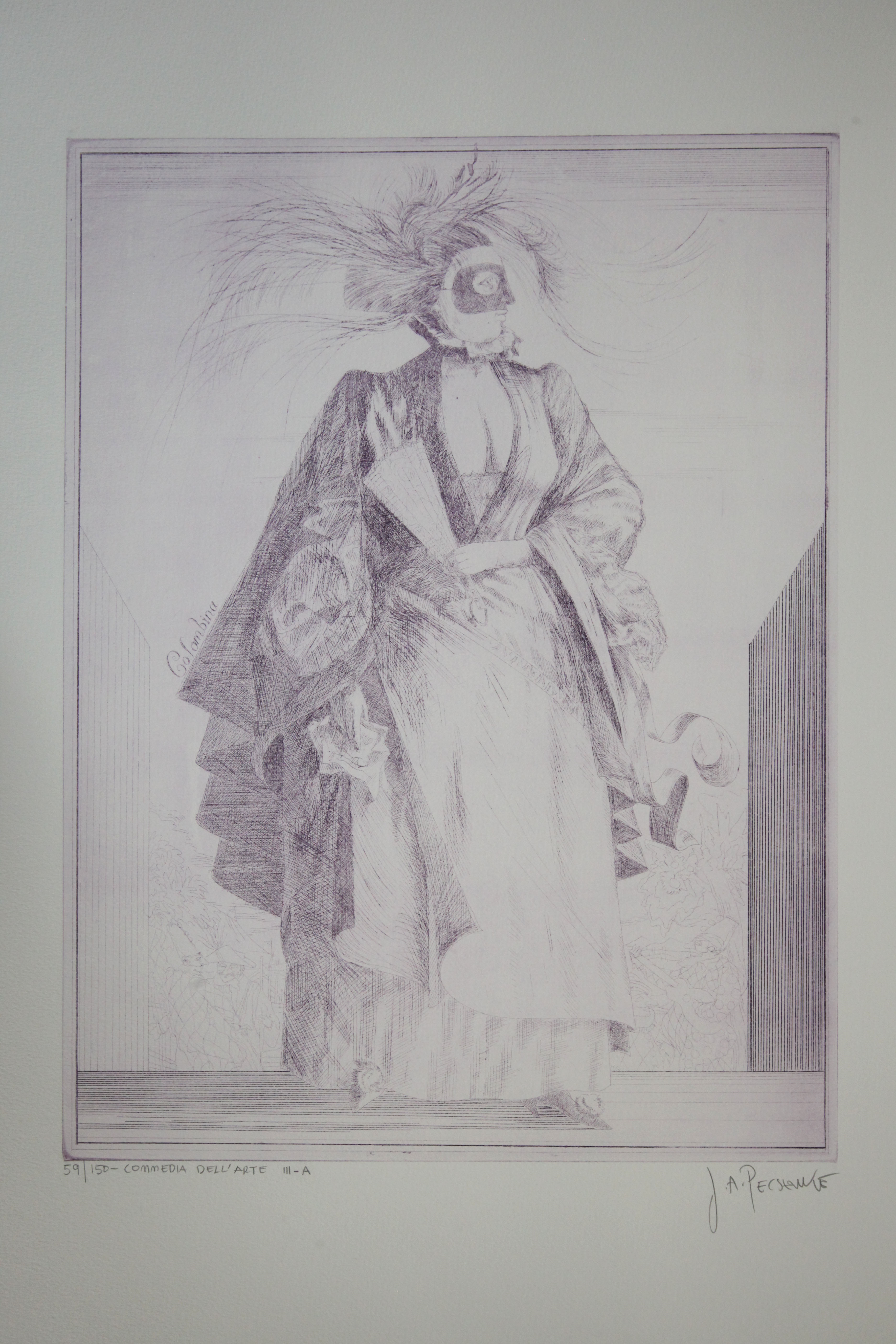 Artwork by Joseph Pescenke, Commedia Dell 'Arte I-B, Made of etchings