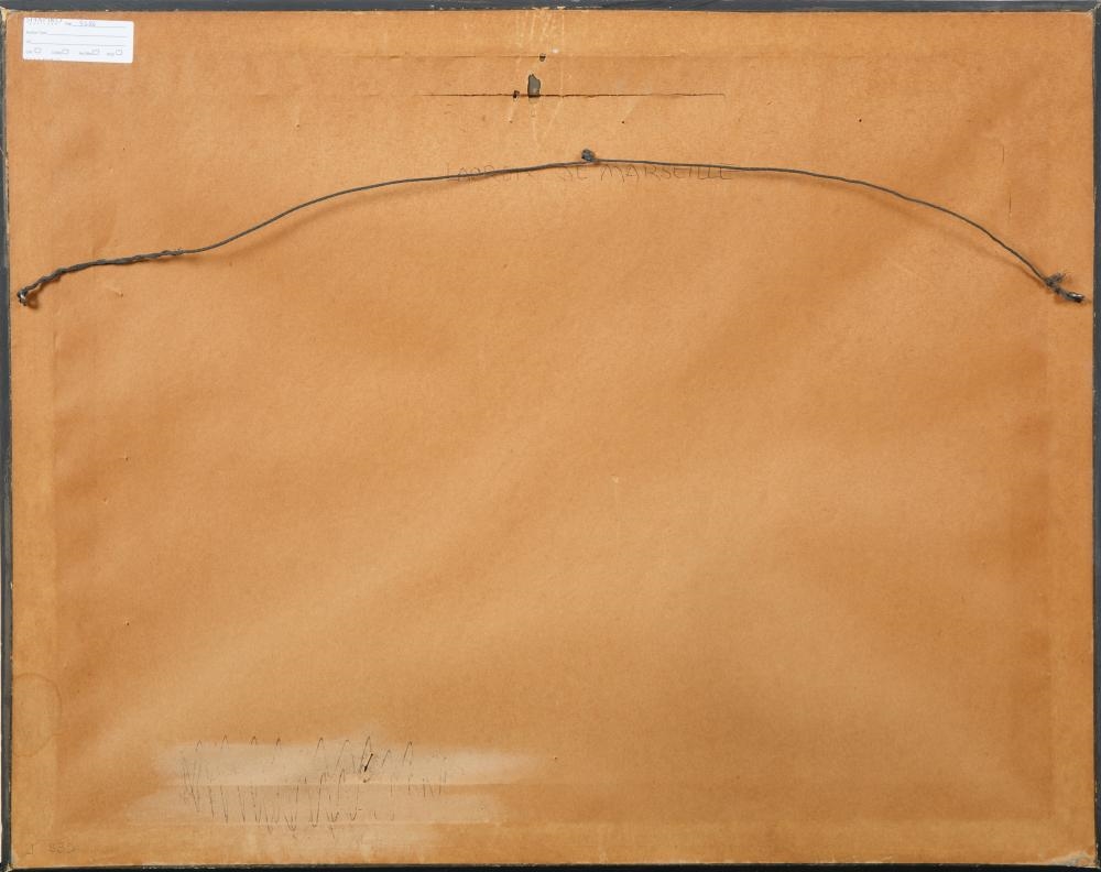 Artwork by Charles François de Lacroix, Courtyard with Ship Beyond, Made of ink on paper