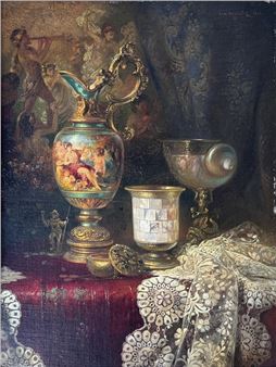 Stillleben mit Kunstkammerobjekten - Ludwig Augustin