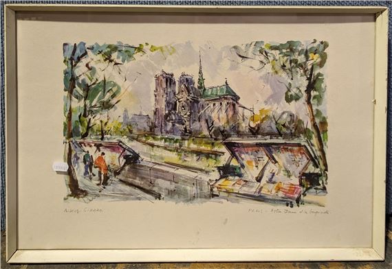 Paris - Notre dame et la Bouquinistes by Marius Girard