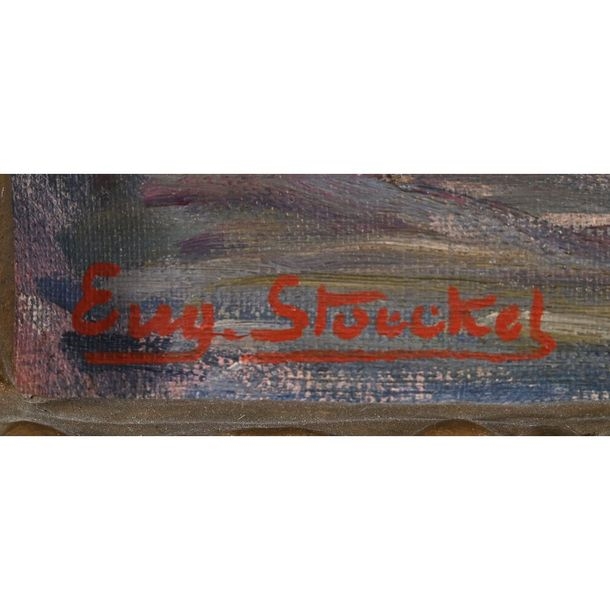 Artwork by Eugène Stockel, Bouquet de fleurs, Made of oil on canvas