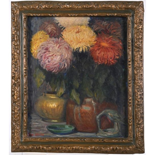 Artwork by Eugène Stockel, Bouquet de fleurs, Made of oil on canvas