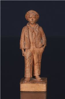 Jeune pêcheur au béret - César Adrien Graillon