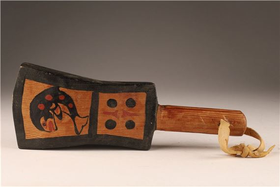Simon Charlie | Salish Rattle Simon Charlie Northwest Coast B.C | MutualArt