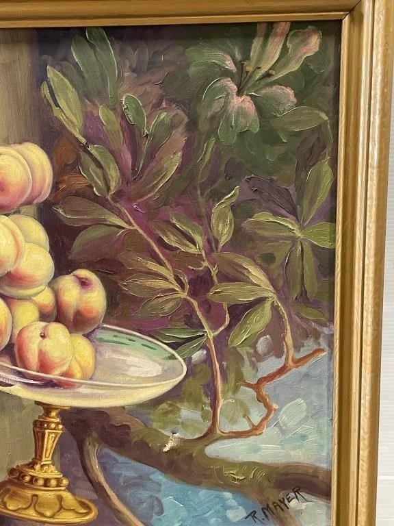 Artwork by R. Mayer, RK) R.Mayer Oil Painting on Canvas 23 3/4” x 28, Made of Oil Painting on Canvas