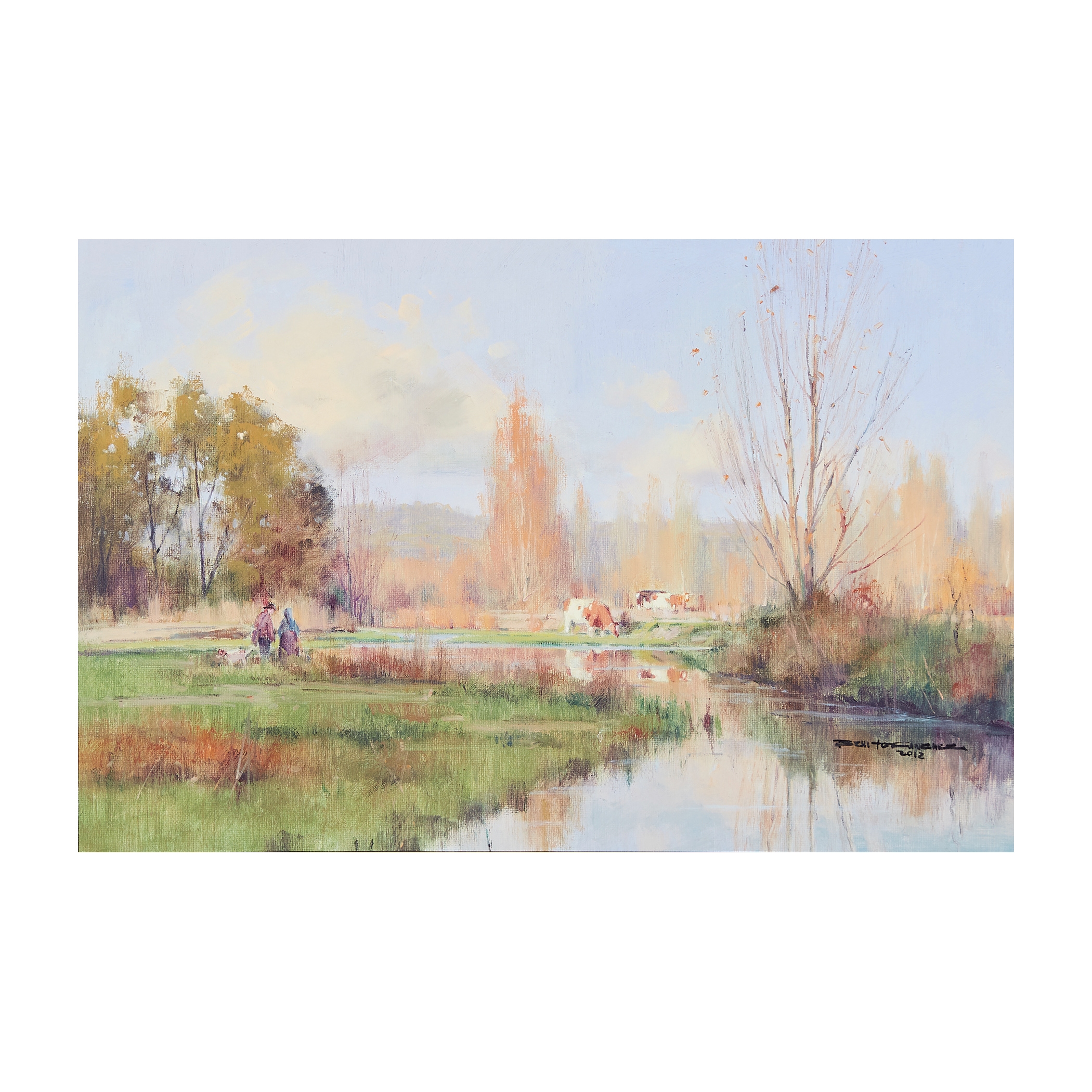 Artwork by Benito Sánchez Hidalgo, Postreras luces, Made of oil on canvas