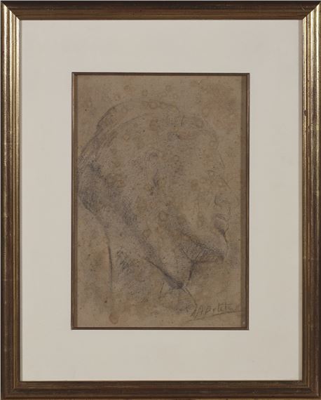 Boceto de cabeza masculina by Aurelio Bibiano de Arteta y Errasti, 1879
