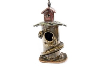 Charles Moore (American, [NC] 1935 - 2007) Glazed Earthenware Birdhouse - Charles Moore
