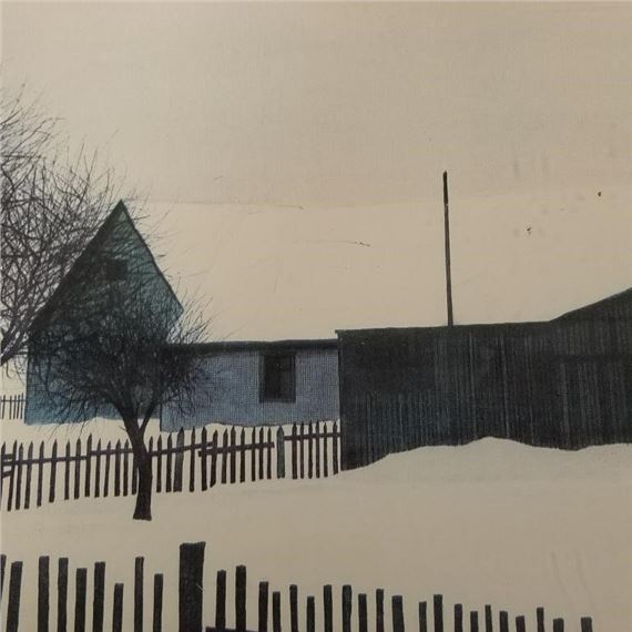 Jacques Deperthes | Jacques Deperthes litho, barn 16 x 20 O.D