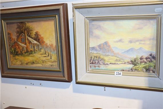 TWO ROSAMUND HERITAGE OIL PAINTINGS by Rosamund Heritage