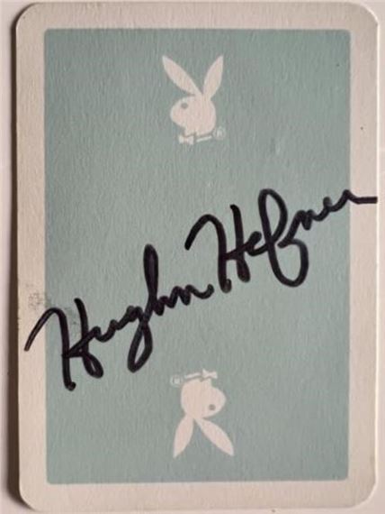 Hugh Hefner Signed Playing Card GFA Authenticated by Hugh Hefner