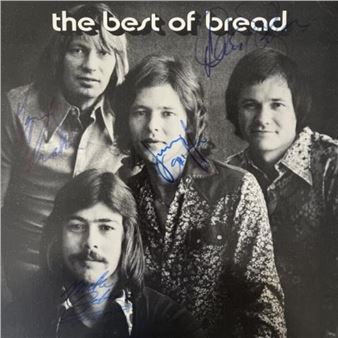 The Best Of Bread Signed Album Cover - David Gates