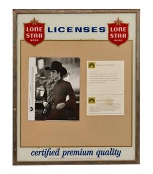 Lone Star Beer Licenses Display Urban Cowboy Movie - Paramount Pictures