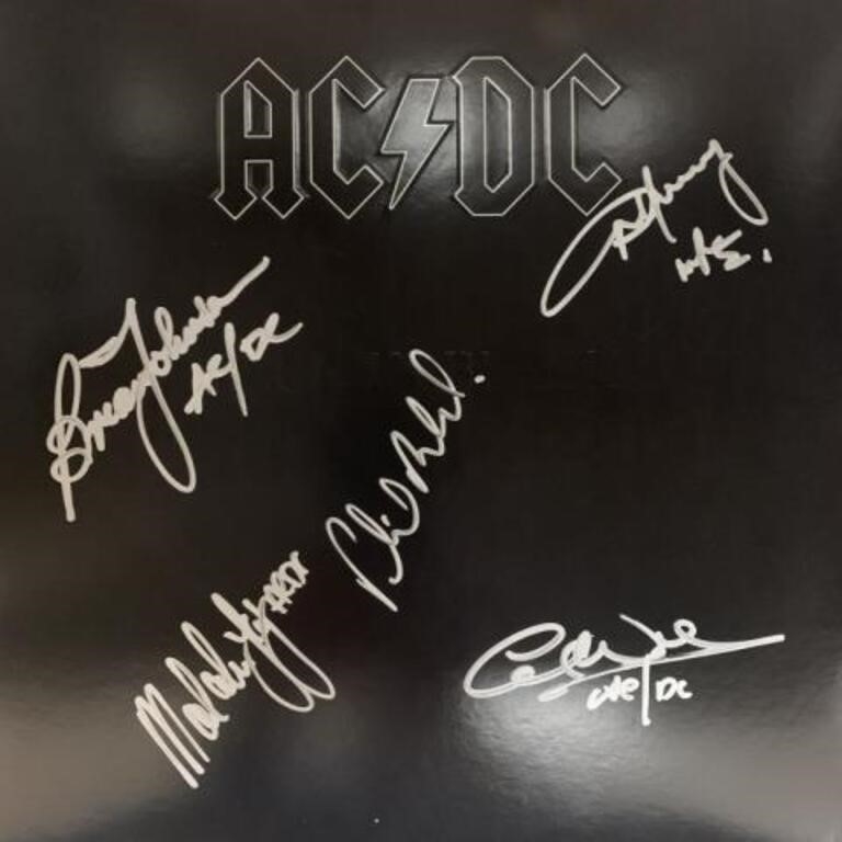 Brian Johnson | AC/DC signed record Back in Black | MutualArt
