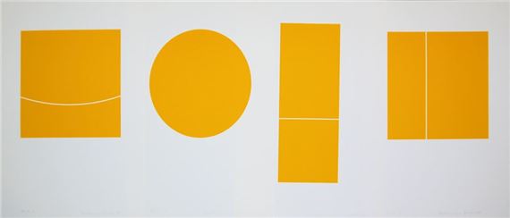 Ohne Titel, Serie in Gelb by Helmut Bruch, 1999