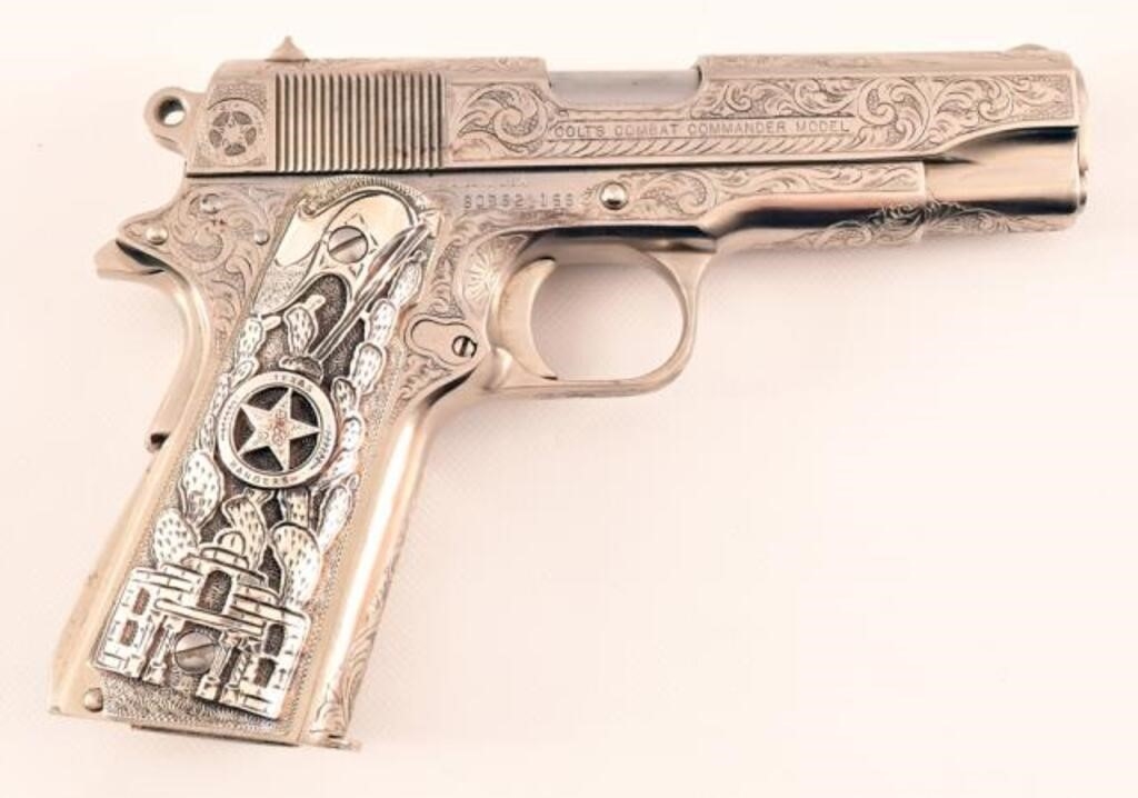 Dave Wade | Texas Ranger Engraved Colt 1911 Pair D.W. Harris (1982 ...