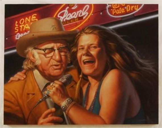 Sam Yeates | Janis Joplin & Kenneth Threadgill Painting | MutualArt