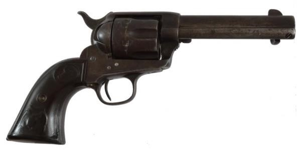Artwork by Charles Hummel, Colt Model 1873 SAA .45 San Antonio Texas Shipped