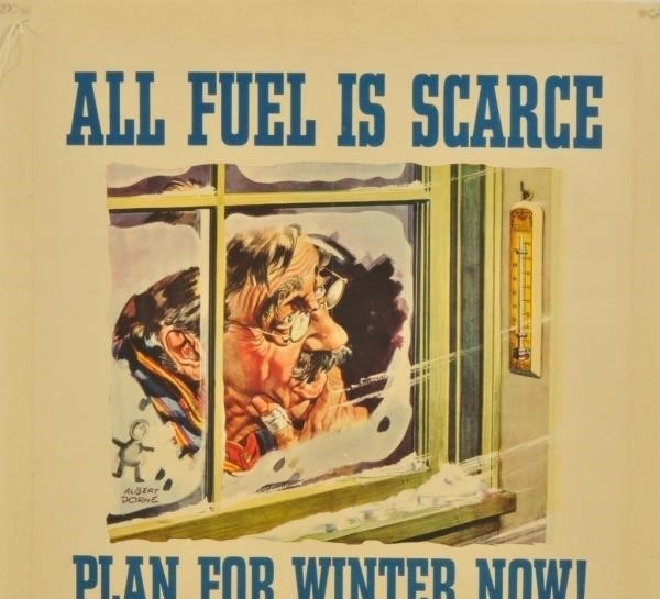 Albert Dorne | World War II Fuel Rationing Propoganda Poster (1945 ...