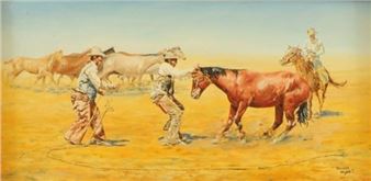 Kenneth Wyatt "The Ear - Down" Oil Painting - Kenneth Wyatt