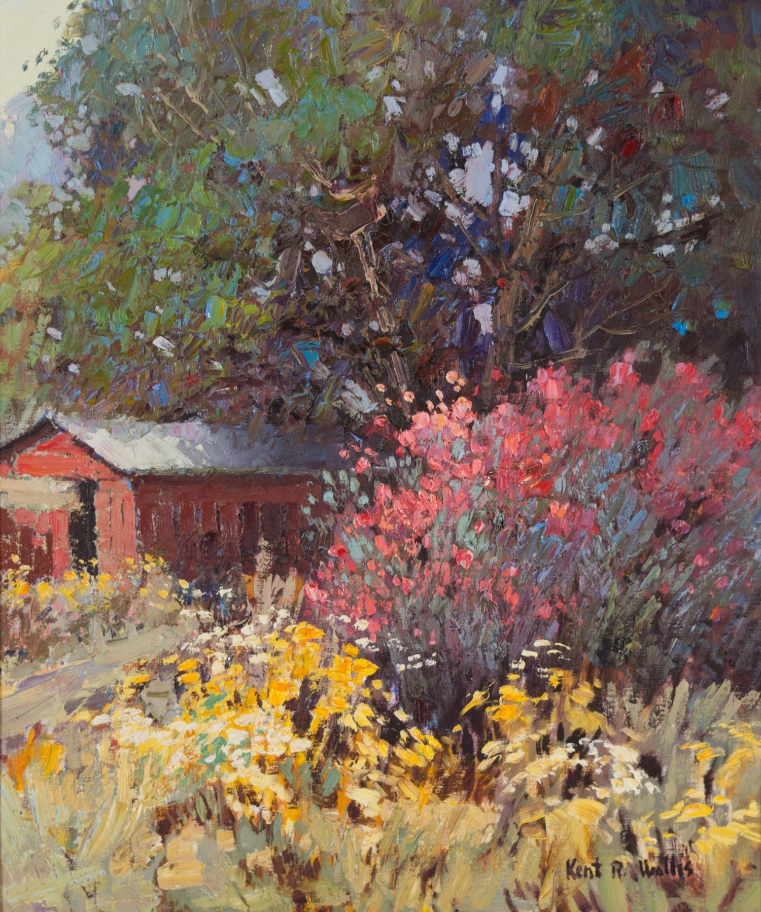 Kent Wallis | Wild Garden and the Old Shed. (1989) | MutualArt