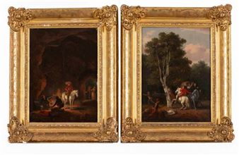 Cena de assalto e Vista nocturna dos objetos roubados - Nicolas Louis Albert Delerive