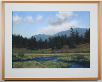 BRUCE PARK PASTEL ON PAPER - Bruce Park