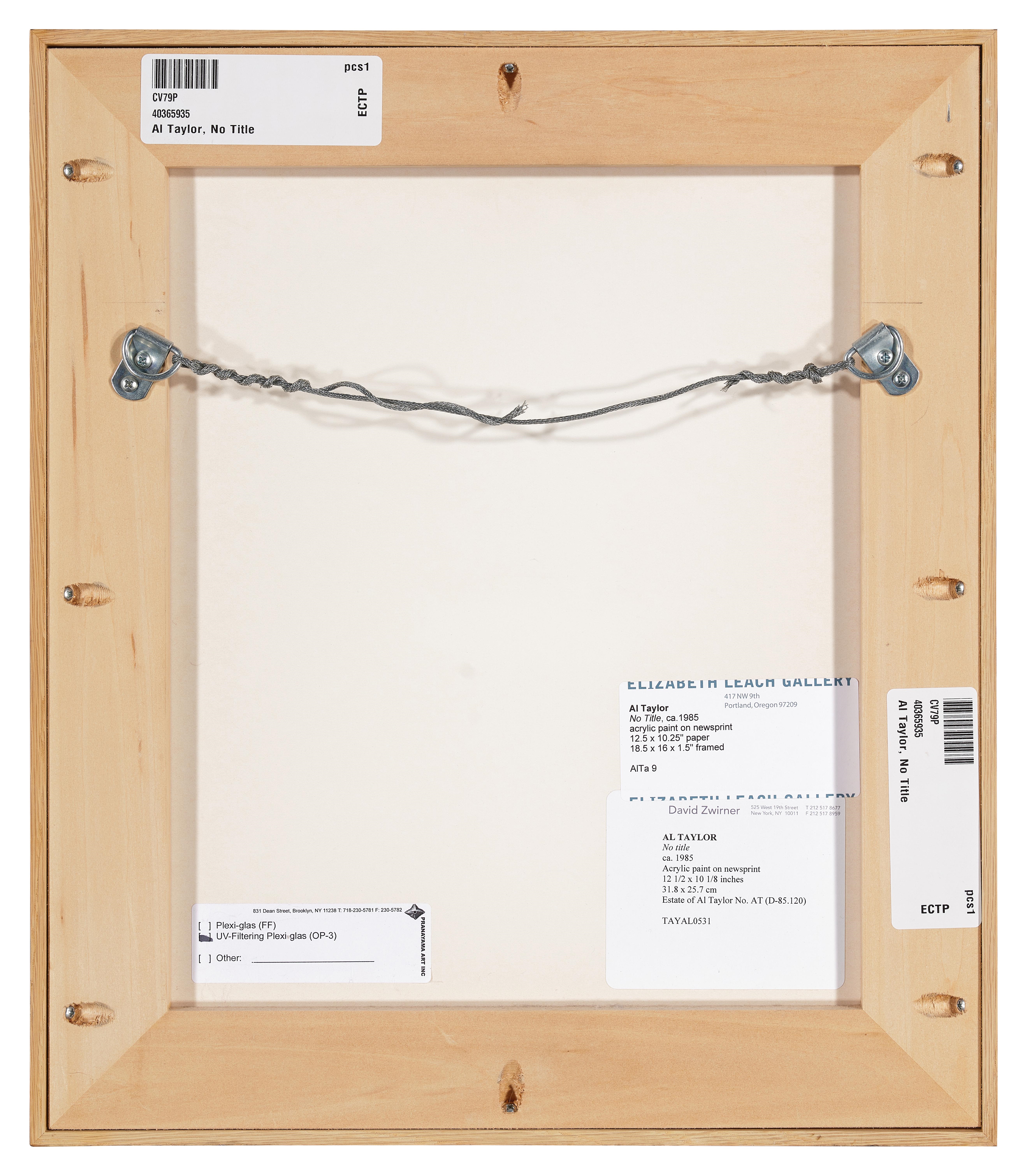 Artwork by Al Taylor, No title, Made of acrylic on newsprint