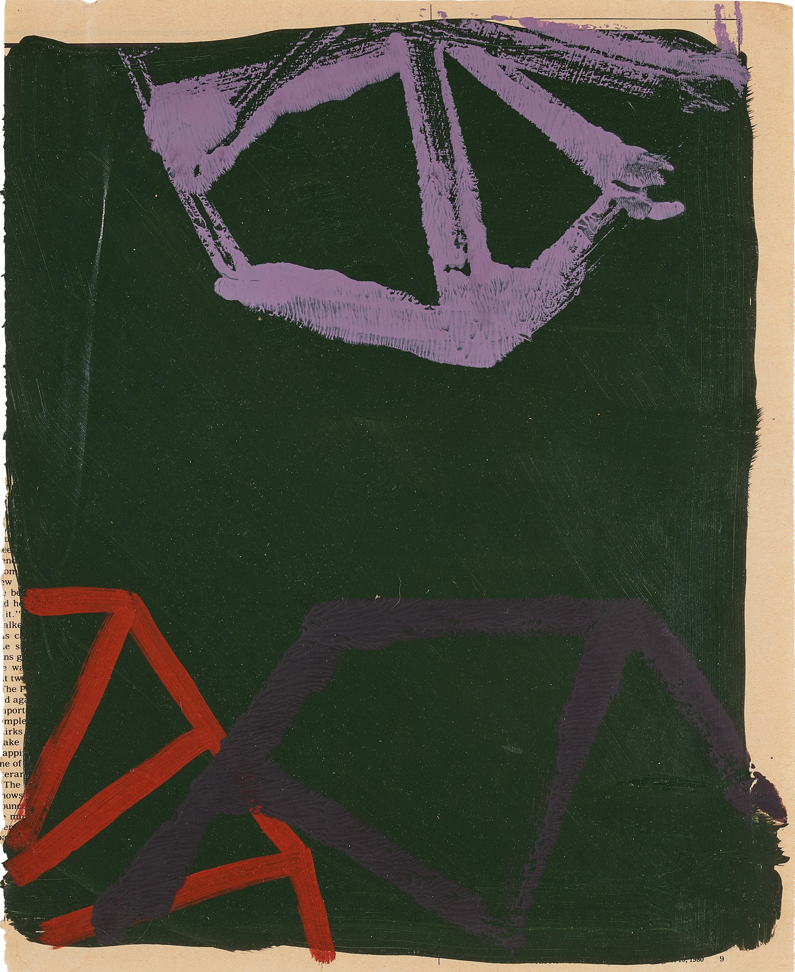 Artwork by Al Taylor, No title, Made of acrylic on newsprint