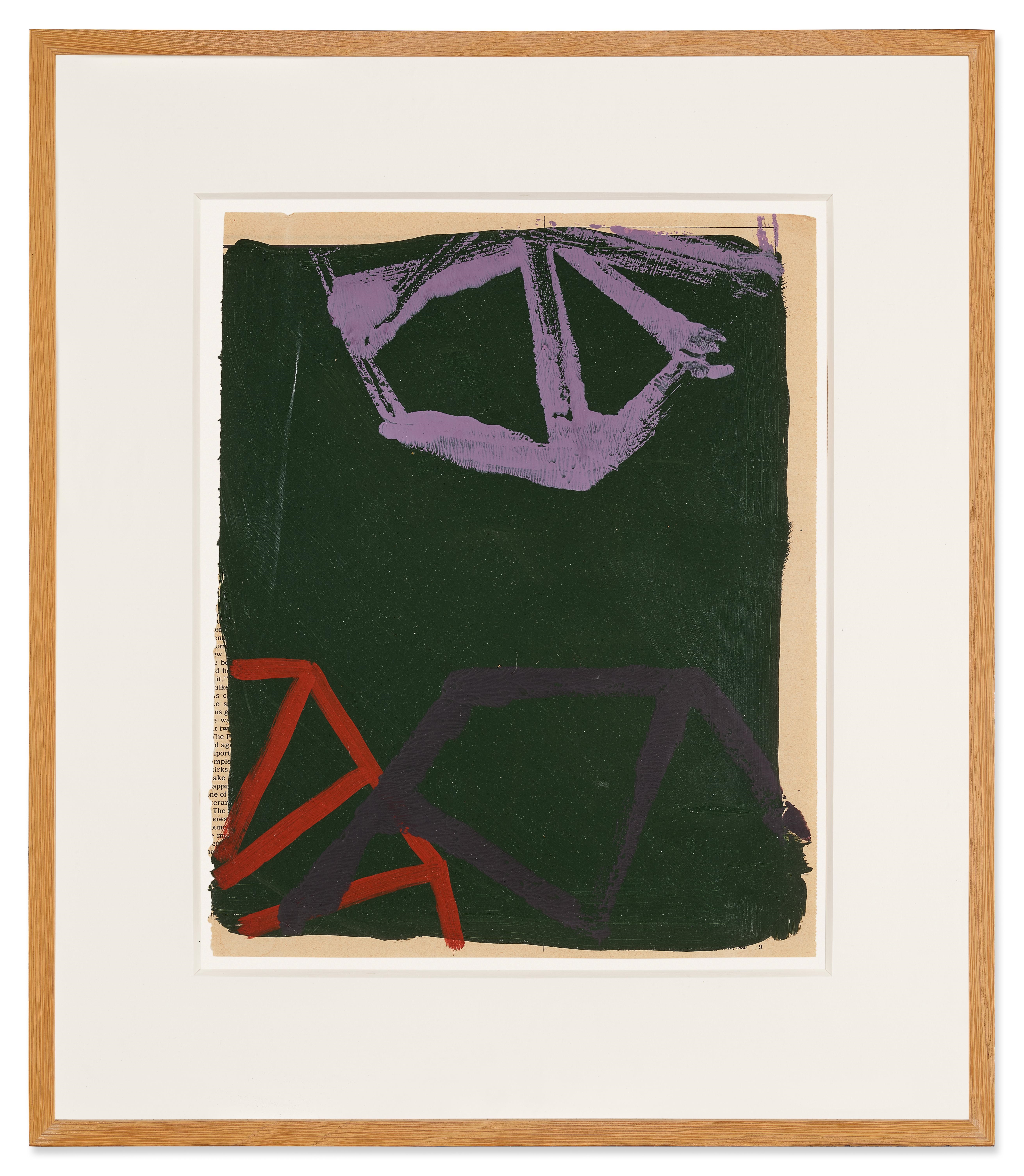 Artwork by Al Taylor, No title, Made of acrylic on newsprint