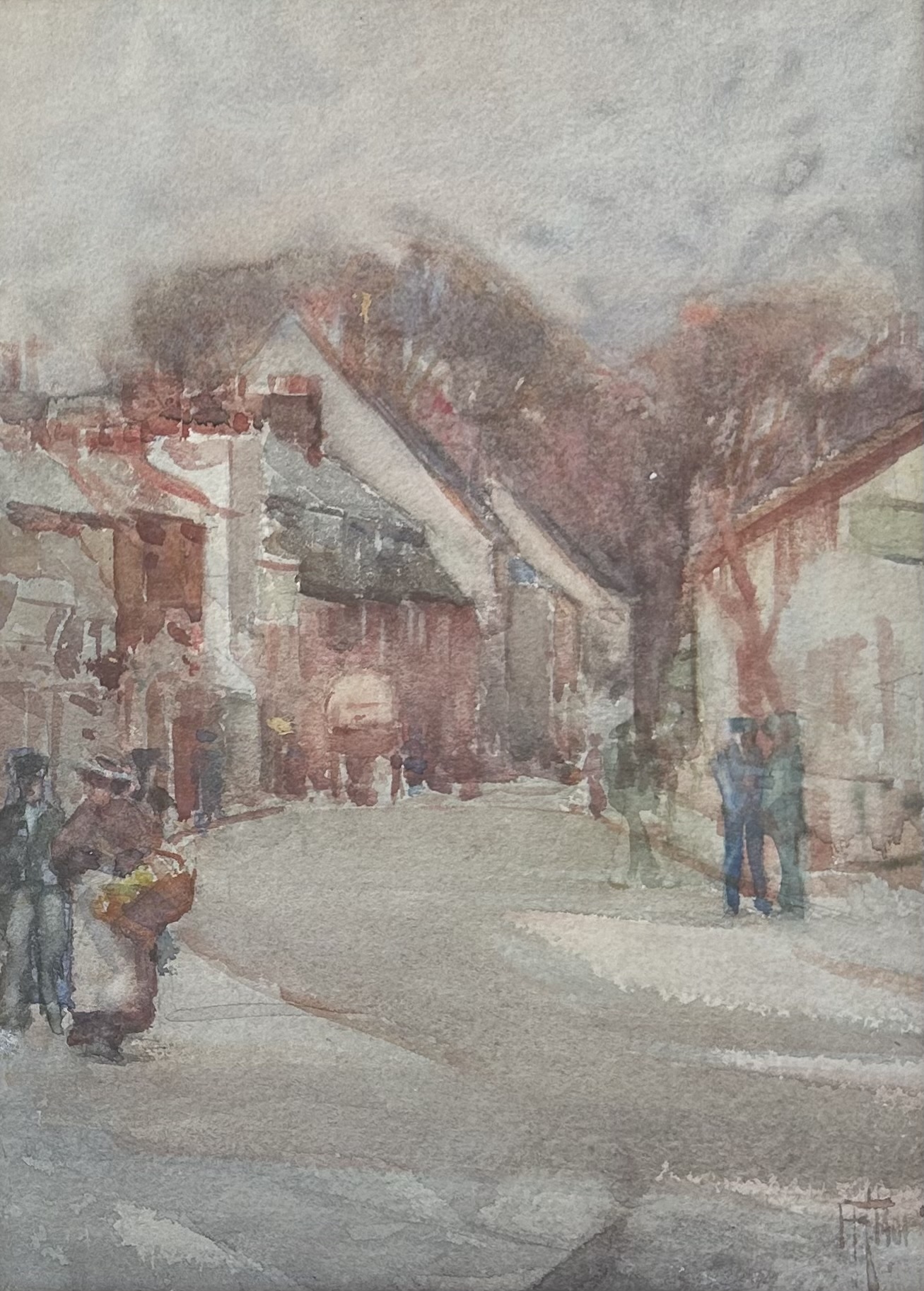 Artwork by Frances Hodgkins, Village Scene, Made of Watercolour