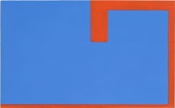 Untitled (light cobalt and vermillion), version 3 by Suzan Frecon, Executed in 1993
