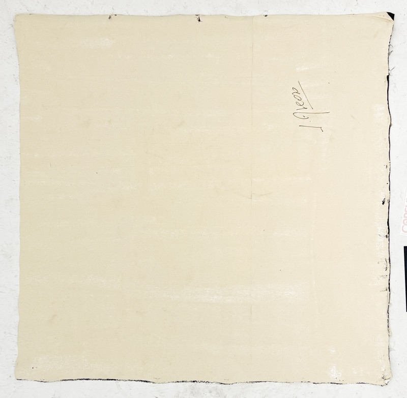 Artwork by Juan Carlos Areoso, Untitled (Composition in Red and Black), Made of oil on canvas (unstretched