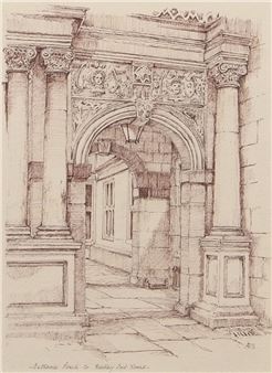 'Entrance Porch to Audley End House' - Anthony Smith