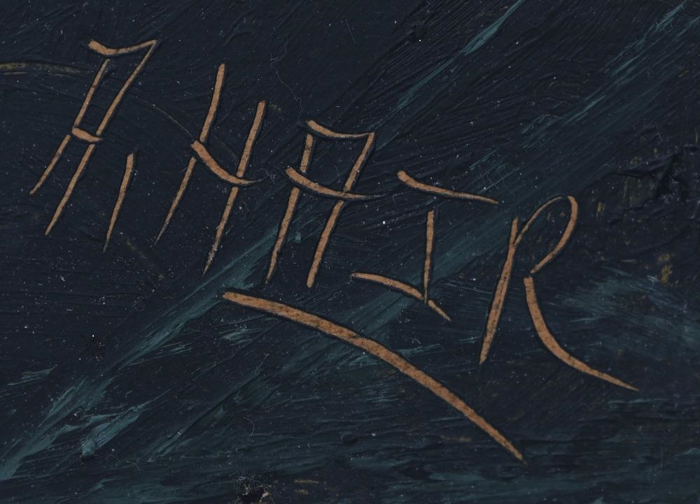 Artwork by Alfred Hair, ALFRED HAIR FLORIDA HIGHWAYMEN SUMMERLIN DOCK, Made of Oil on Orange Peel Upson