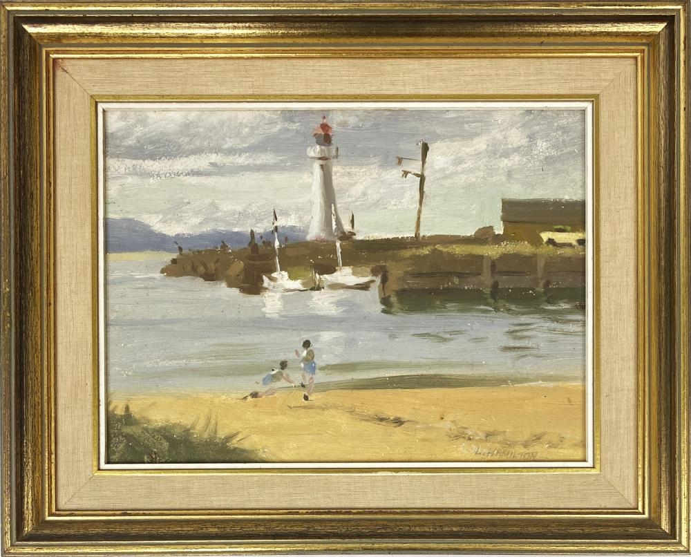Lincoln Boatwright Hamilton | Lighthouse & River Scene | MutualArt