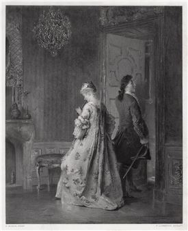 Pancraz Korle 1879 engraving The Tiff signed - Pancraz Körle