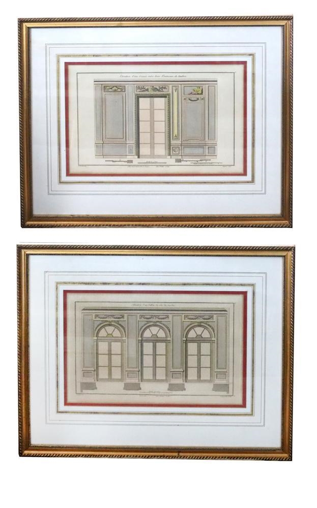 Artwork by F. Boucher, 19thC French Engravings in Custom Frames, Made of engravings
