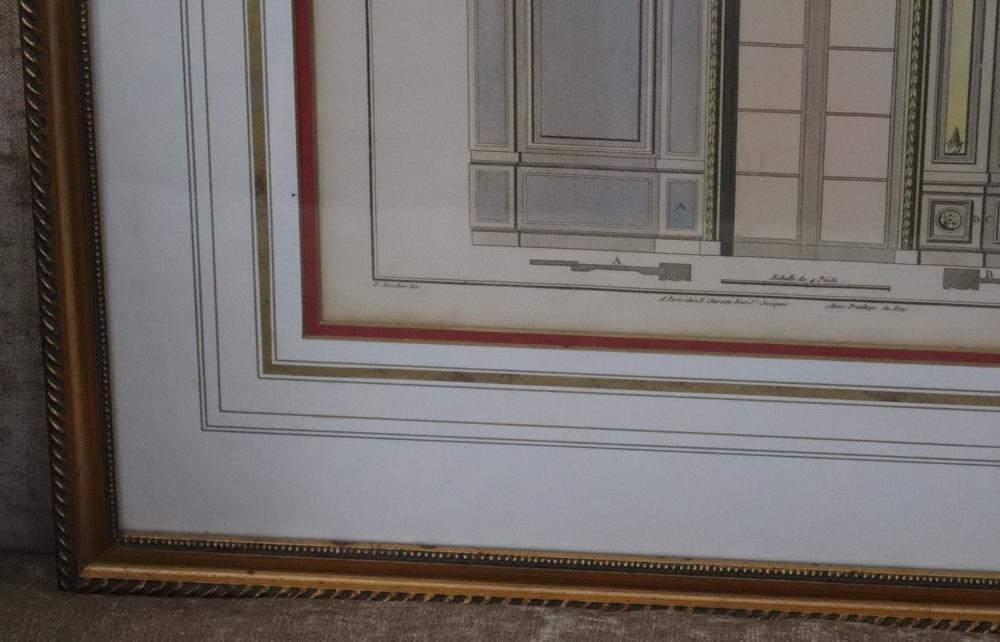 Artwork by F. Boucher, 19thC French Engravings in Custom Frames, Made of engravings