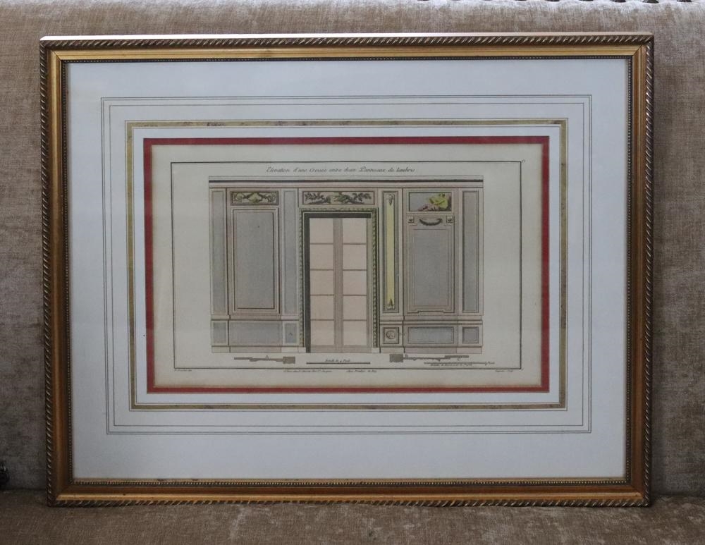 Artwork by F. Boucher, 19thC French Engravings in Custom Frames, Made of engravings
