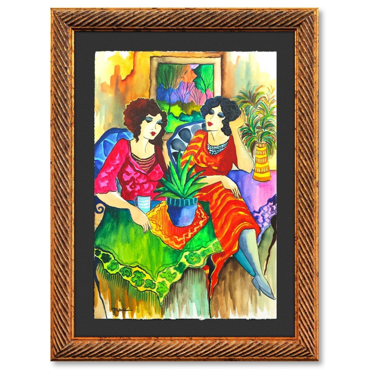 Artwork by Patricia Govezensky, Diana and Lisa, Made of Original Watercolor